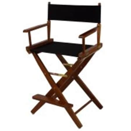 Doba-Bnt 206-24-032-15 24 in. Extra-Wide Premium Directors Chair, Oak Frame with Black Color Cover SA2691197
